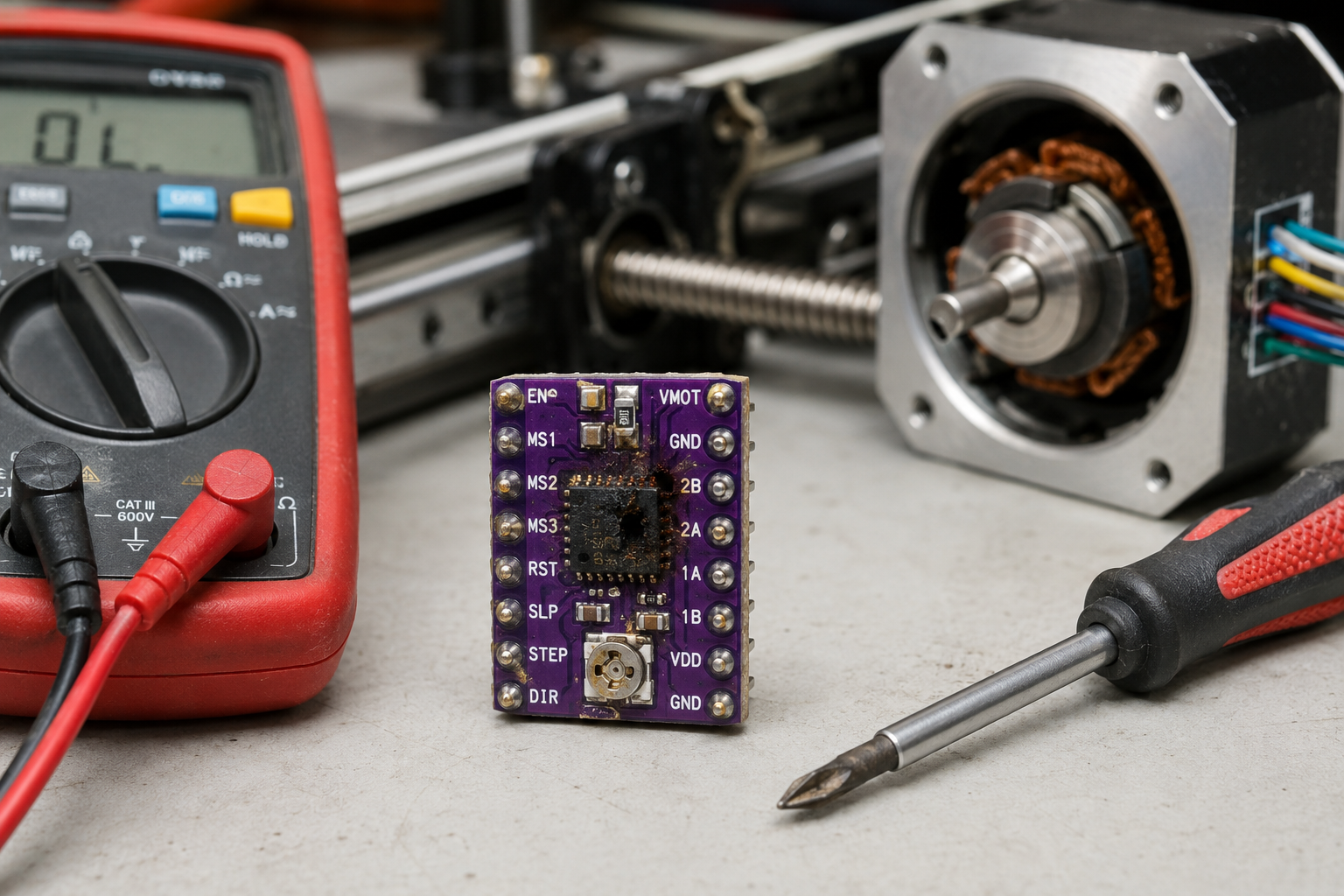 Stepper Motor Driver Dead? Complete Diagnosis & Repair Guide for Common Failures